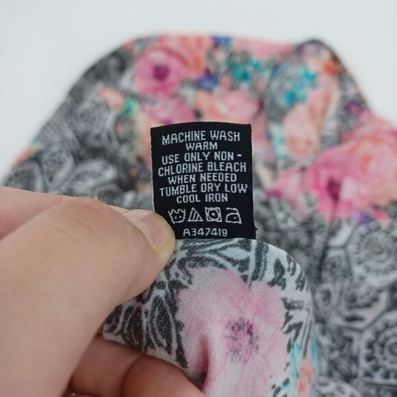 Tolani Collection Printed Woven Caftan Tunic Top Women's LP Floral Boho Hippie - Picture 9 of 10